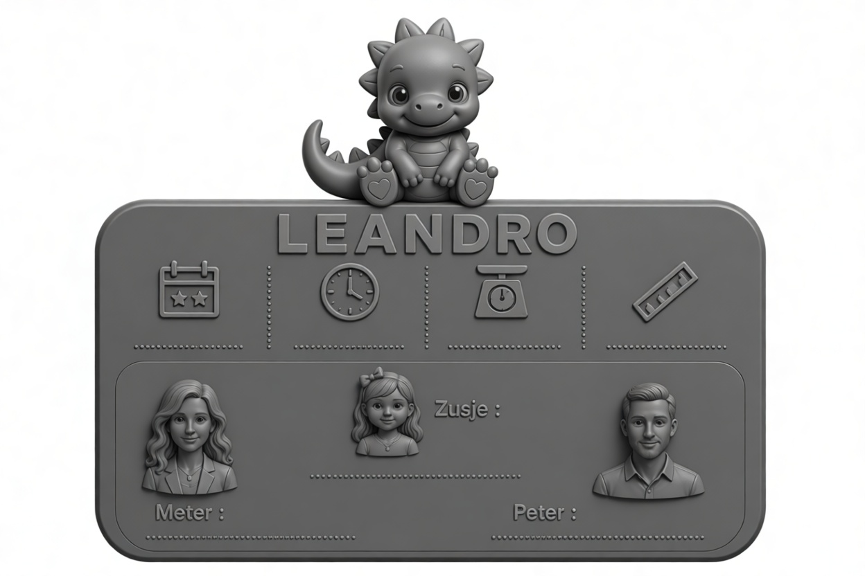 Leandro Baby Name Plaque free 3D printable STL