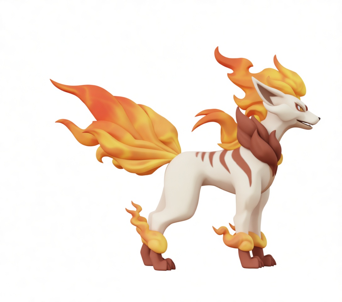 Arcanine Pokemon Figurine free 3D printable STL