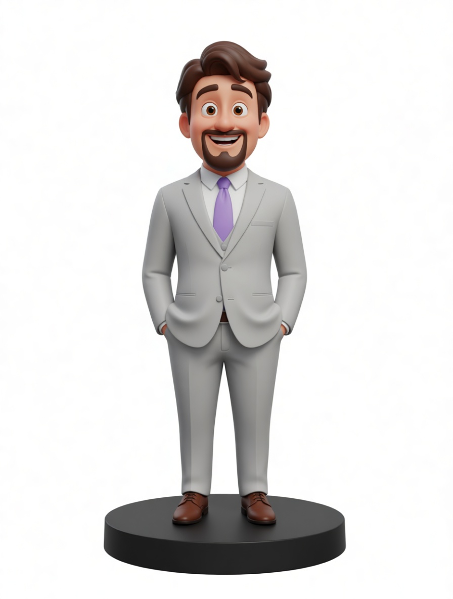 Smiling Businessman Figurine free 3D printable STL