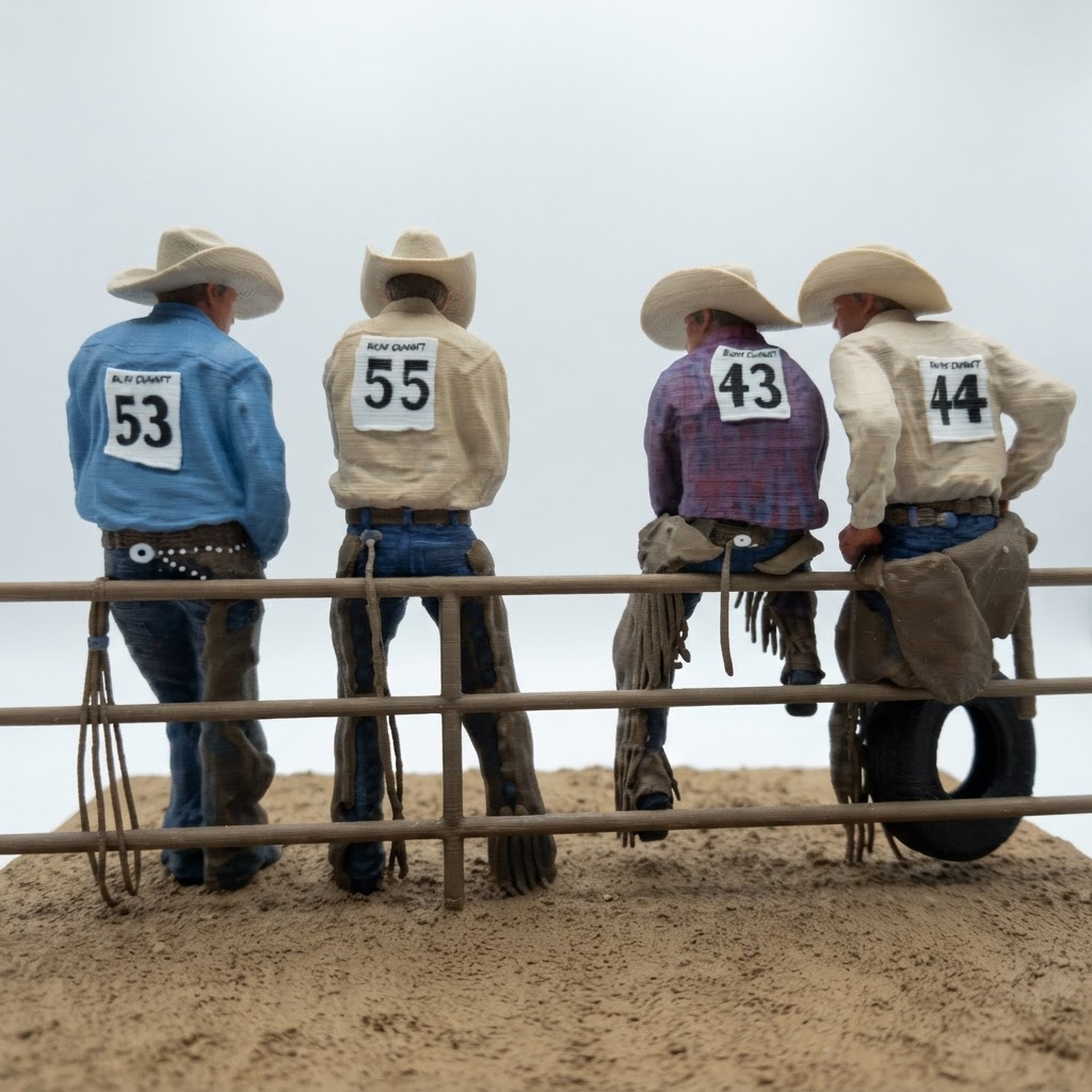 Rodeo Cowboys Figurines free 3D printable STL