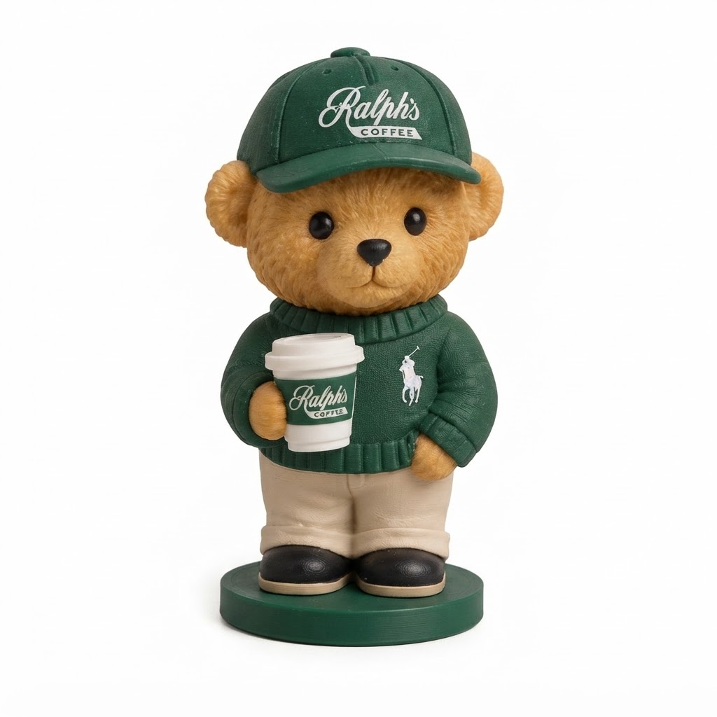 Ralph's Coffee Bear Figurine free 3D printable STL