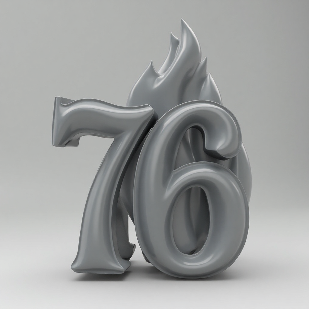 Flaming 76 Logo Model free 3D printable STL