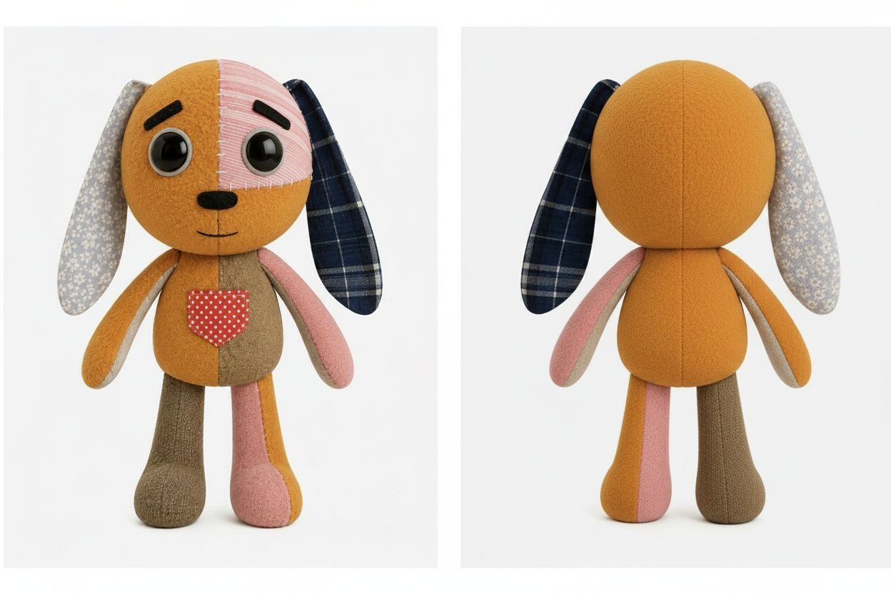 Patchwork Dog Plush Figurine free 3D printable STL