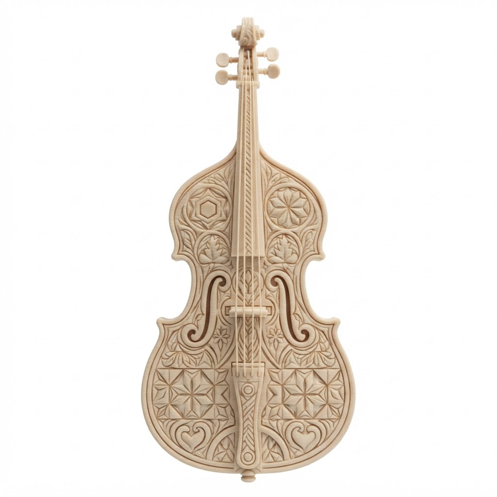 Ornate Violin Model free 3D printable STL