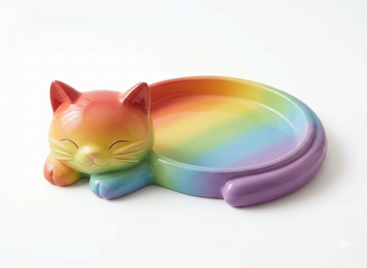 Rainbow Cat Tray free 3D printable STL