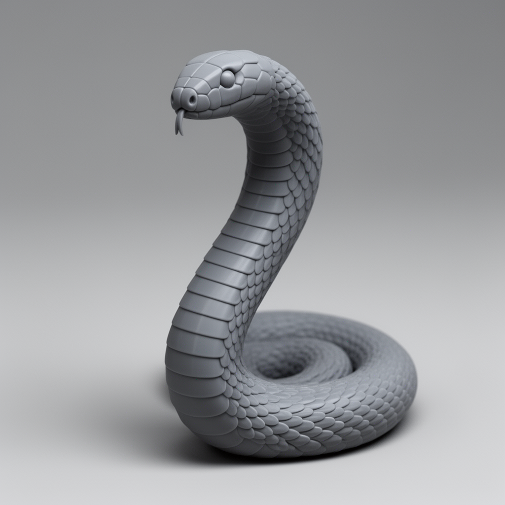 Flexible Snake Figurine free 3D printable STL