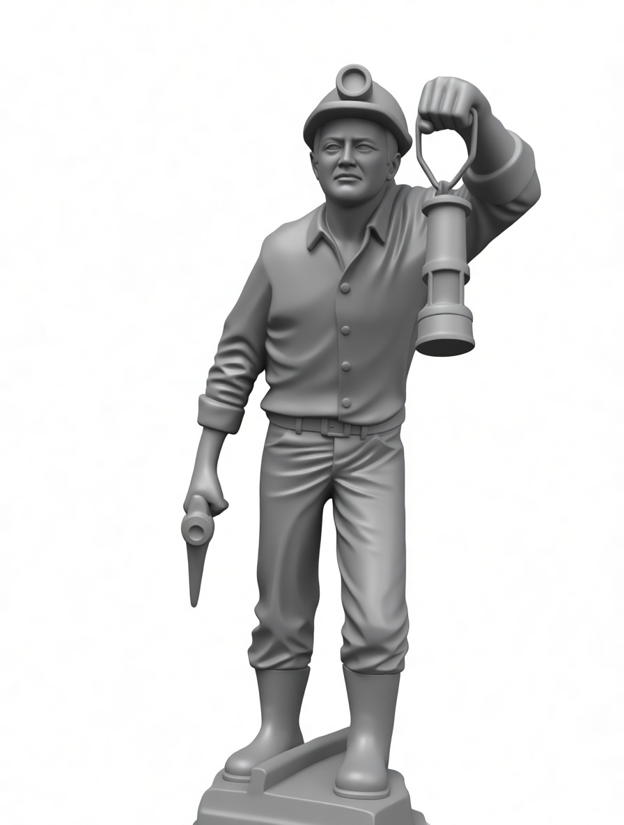 Coal Miner Figurine free 3D printable STL