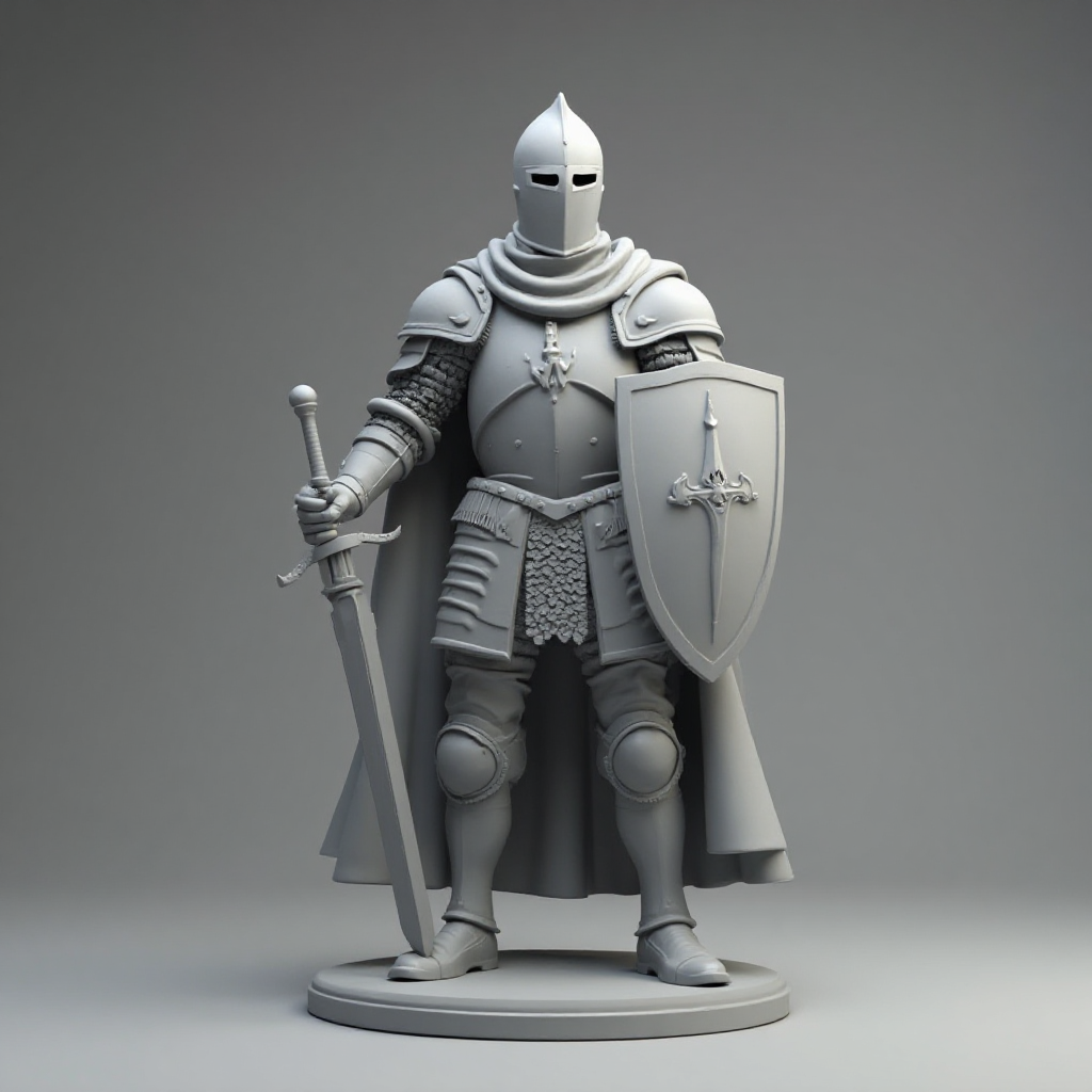 Medieval Knight Figurine free 3D printable STL