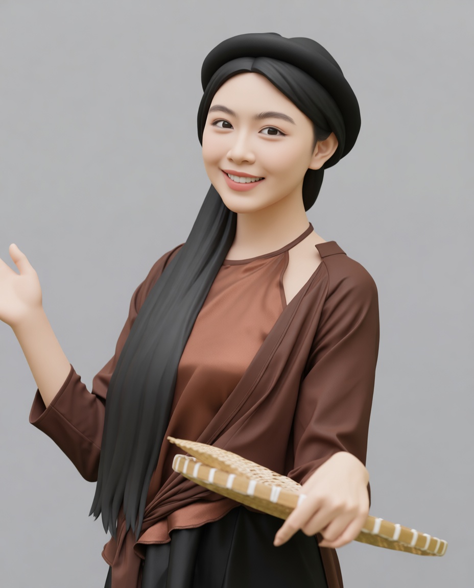 Vietnamese Woman Figurine free 3D printable STL