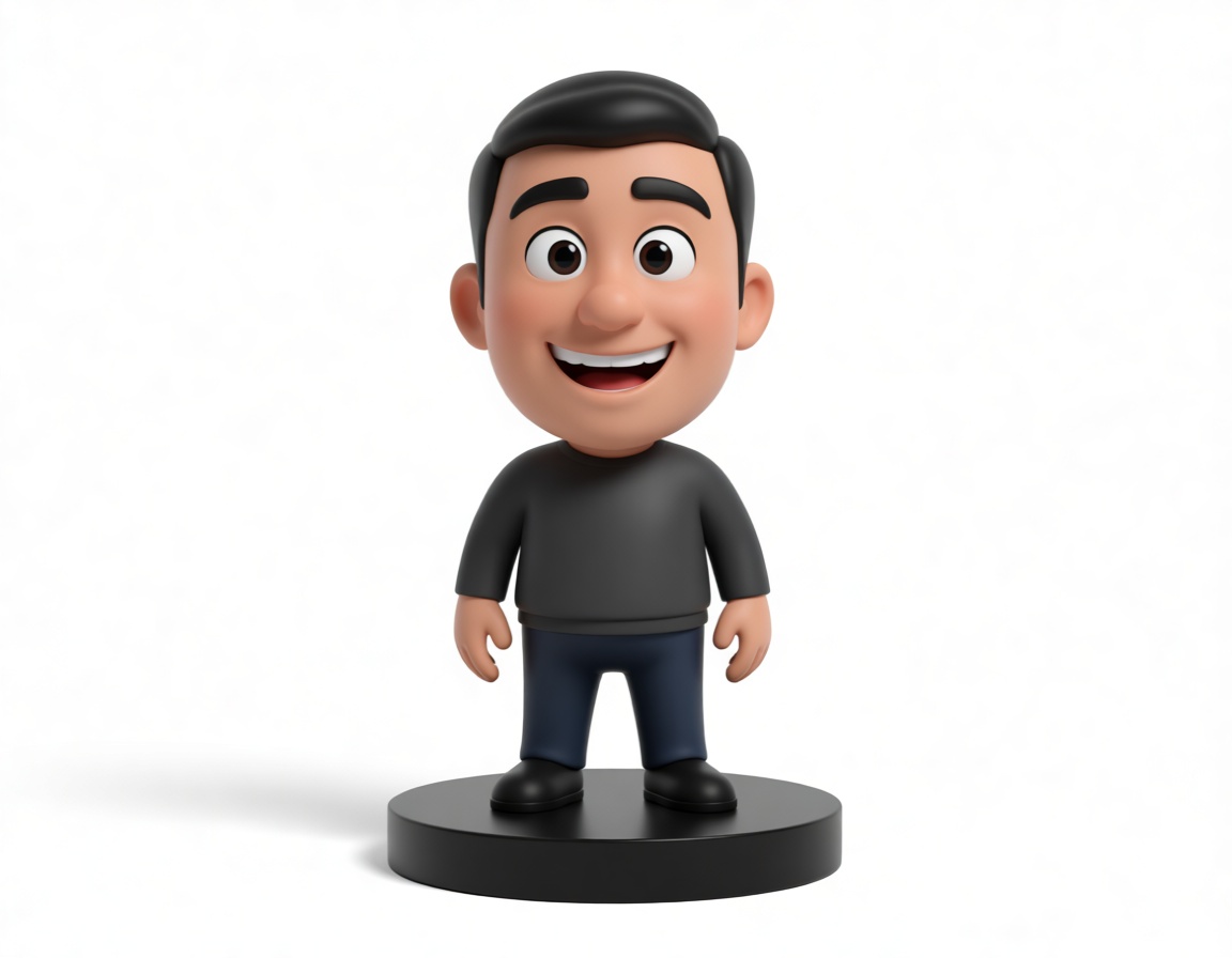 Smiling Cartoon Man Figurine free 3D printable STL