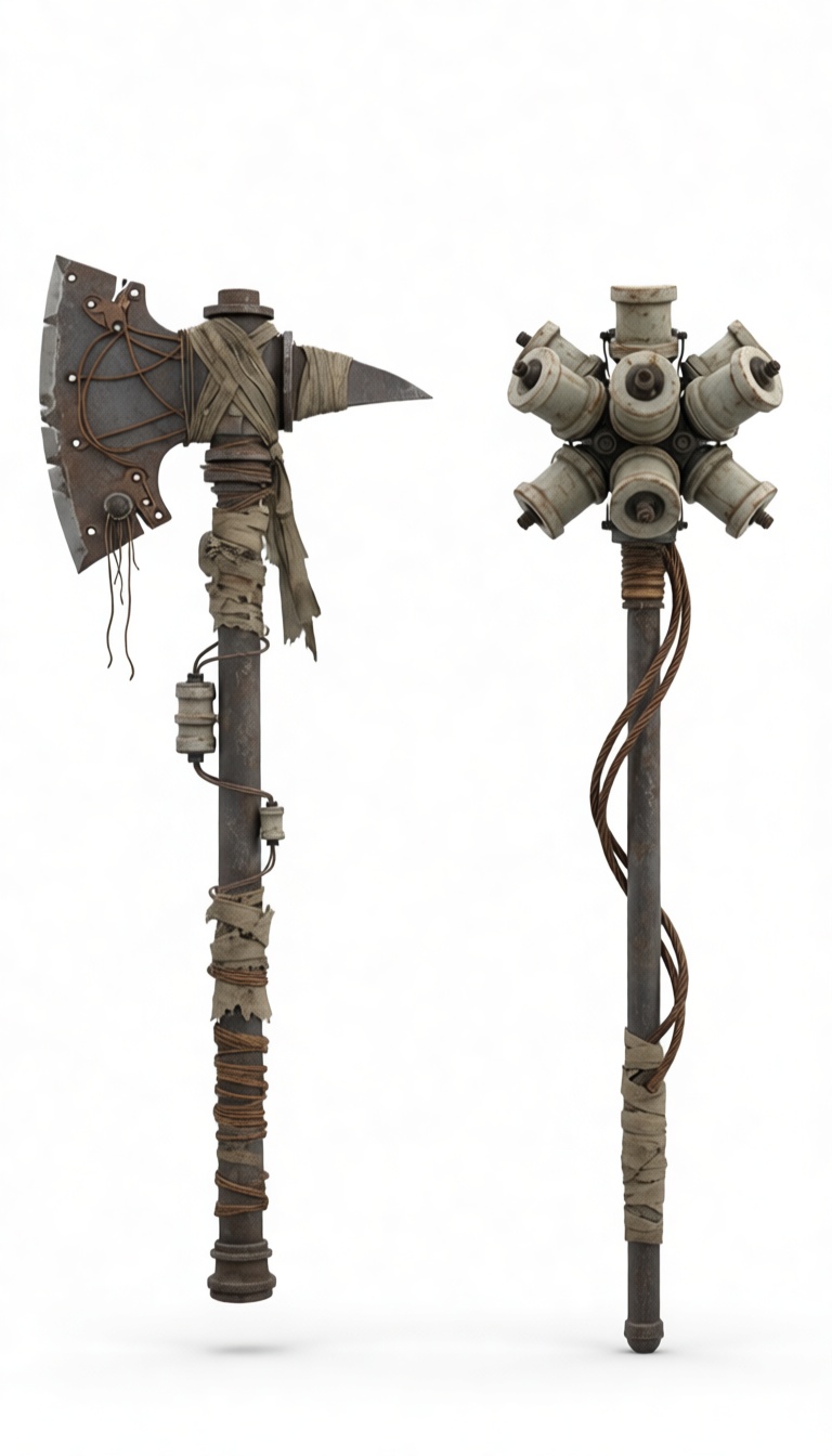 Post-Apocalyptic Weapons Set free 3D printable STL