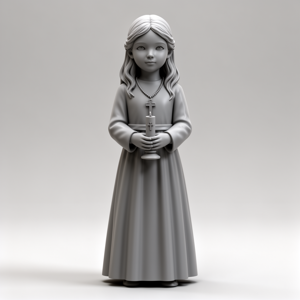 First Communion Girl Figurine free 3D printable STL