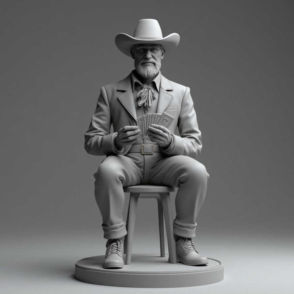Western Cowboy Figurine free 3D printable STL