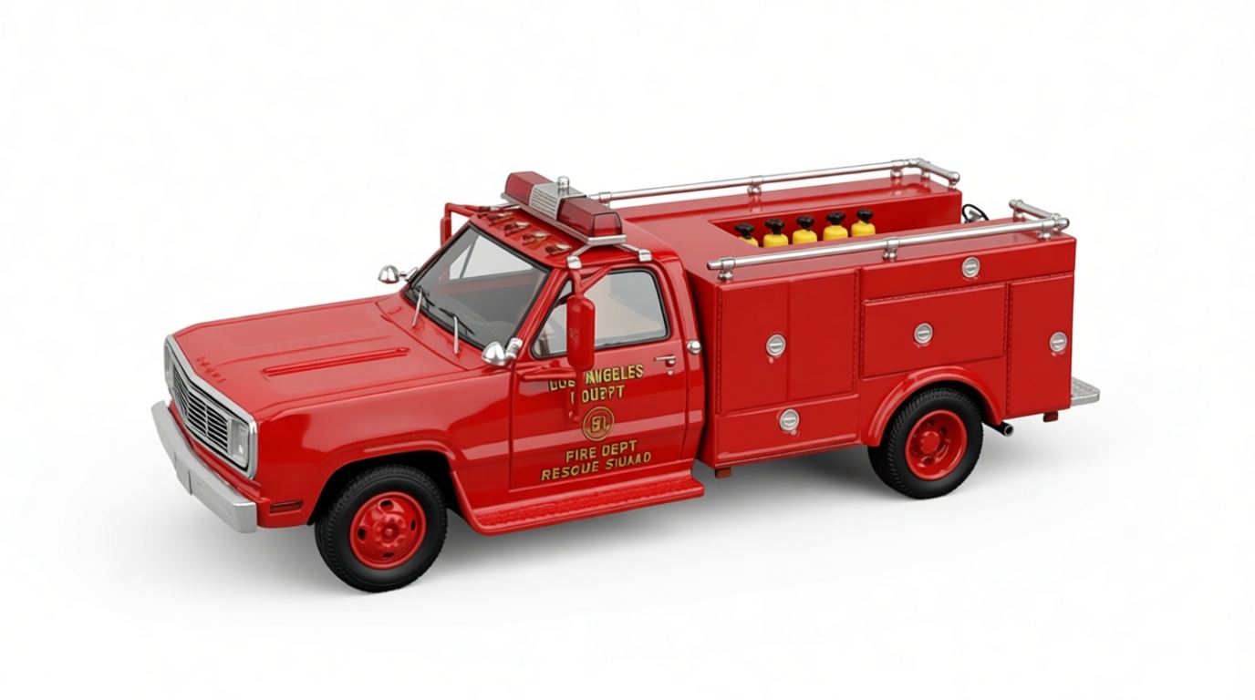 Dodge D-Series Fire Truck free 3D printable STL