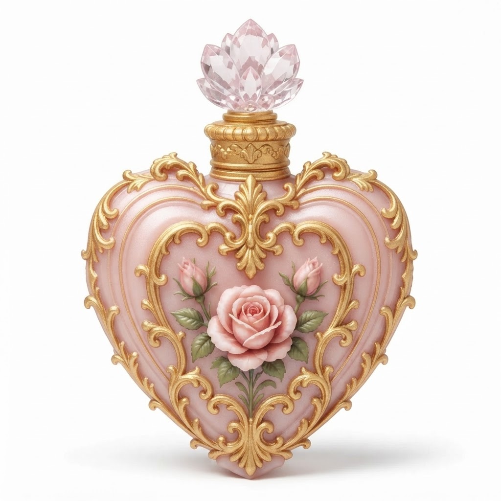 Victorian Heart Perfume Bottle free 3D printable STL