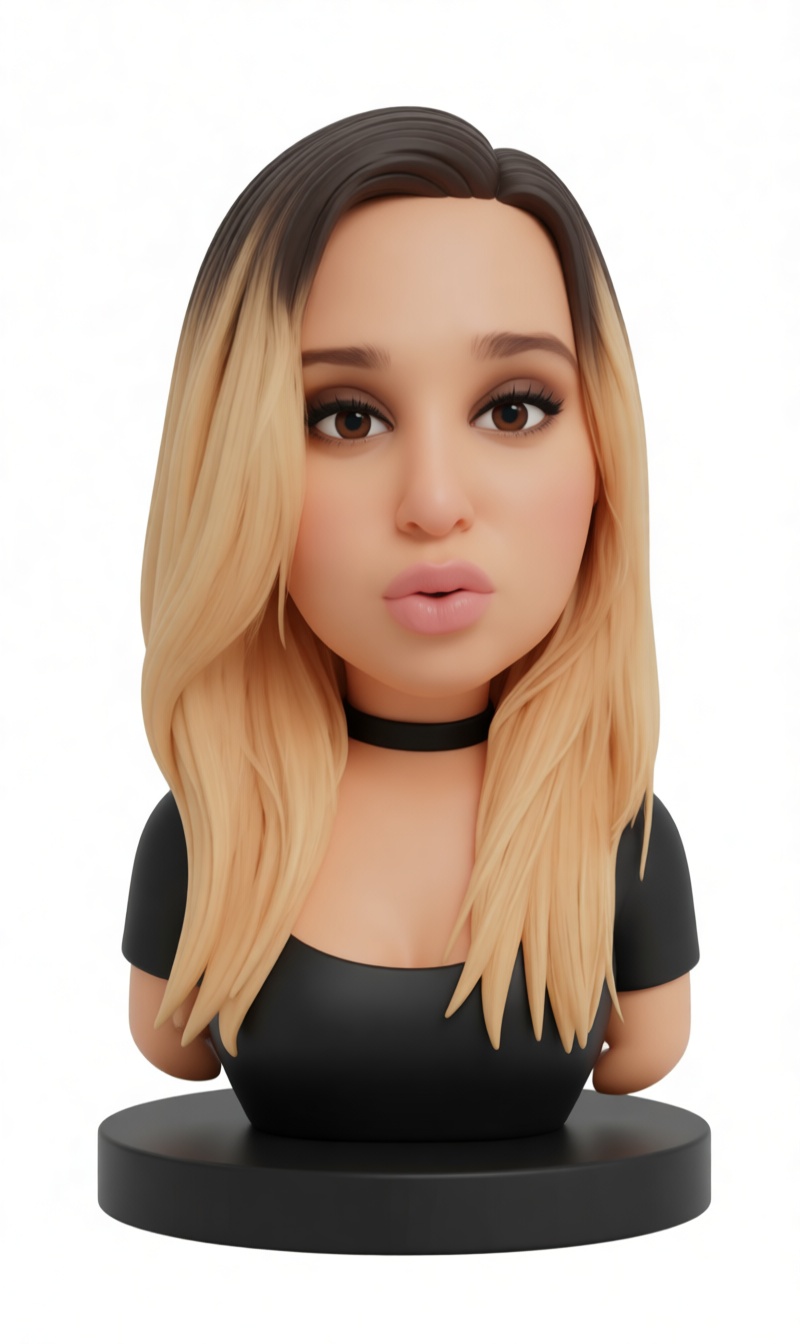 Blonde Girl Bust free 3D printable STL