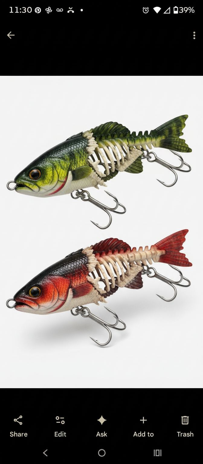 Lifelike Fish Skeleton Lure free 3D printable STL