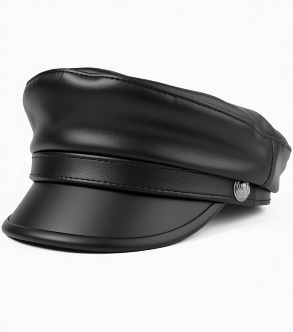 Black Leather Cadet Cap free 3D printable STL
