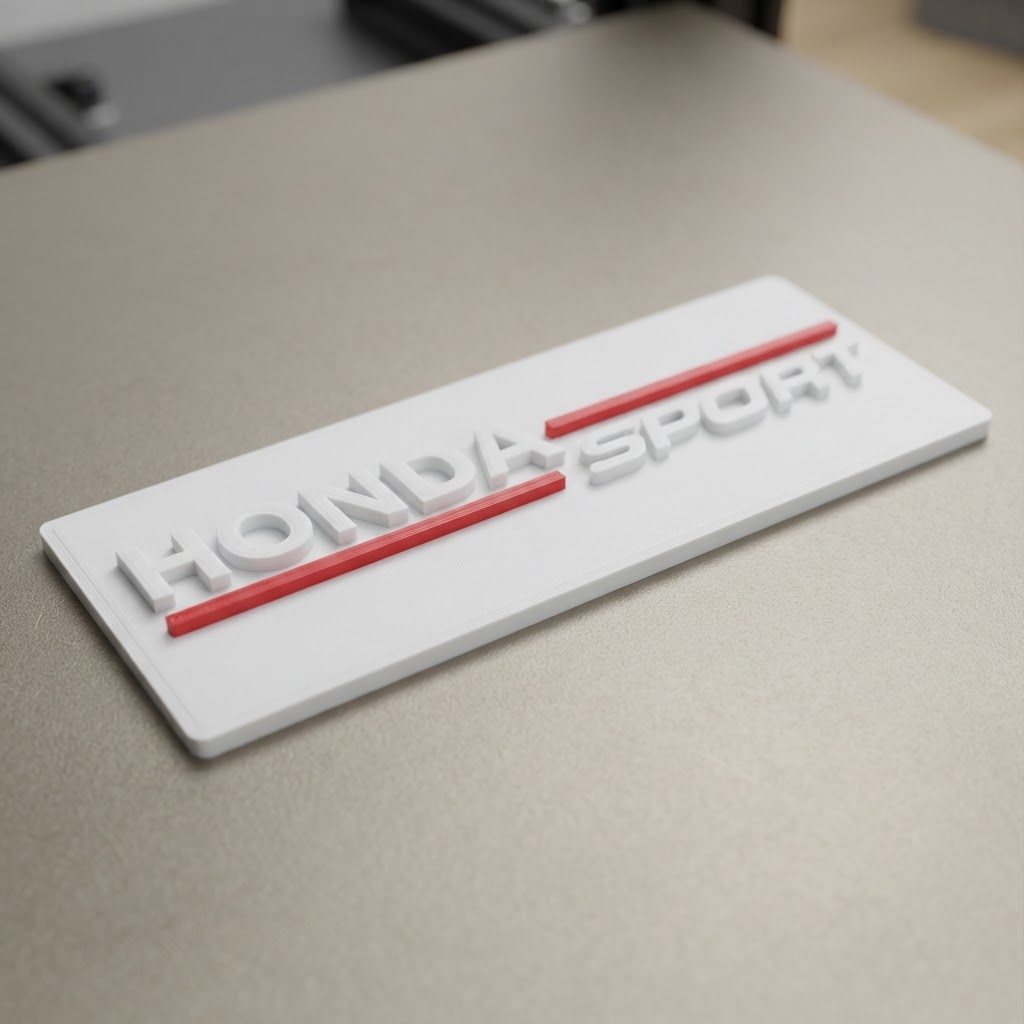 Honda Sport Logo Plaque free 3D printable STL