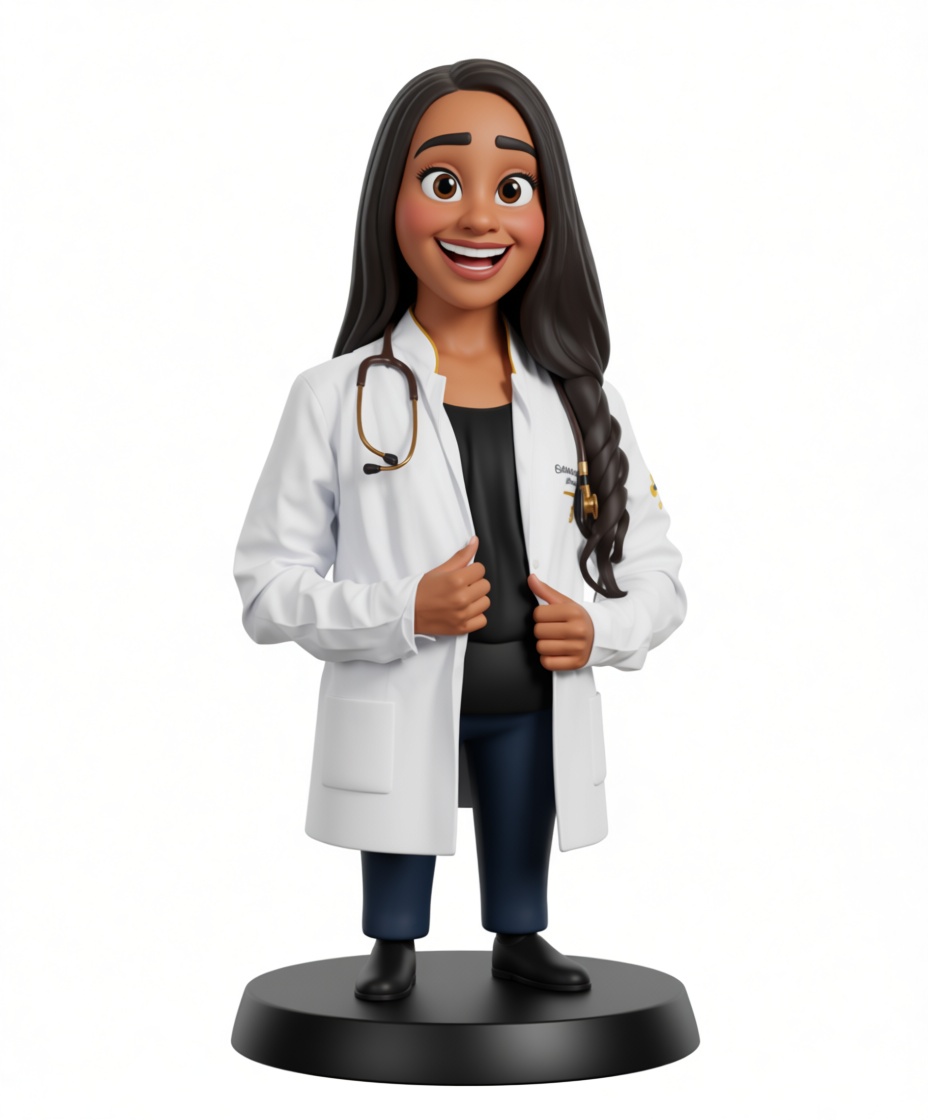 Female Doctor Figurine free 3D printable STL