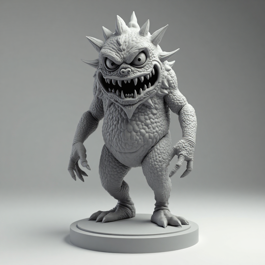Scary Monster Figurine free 3D printable STL