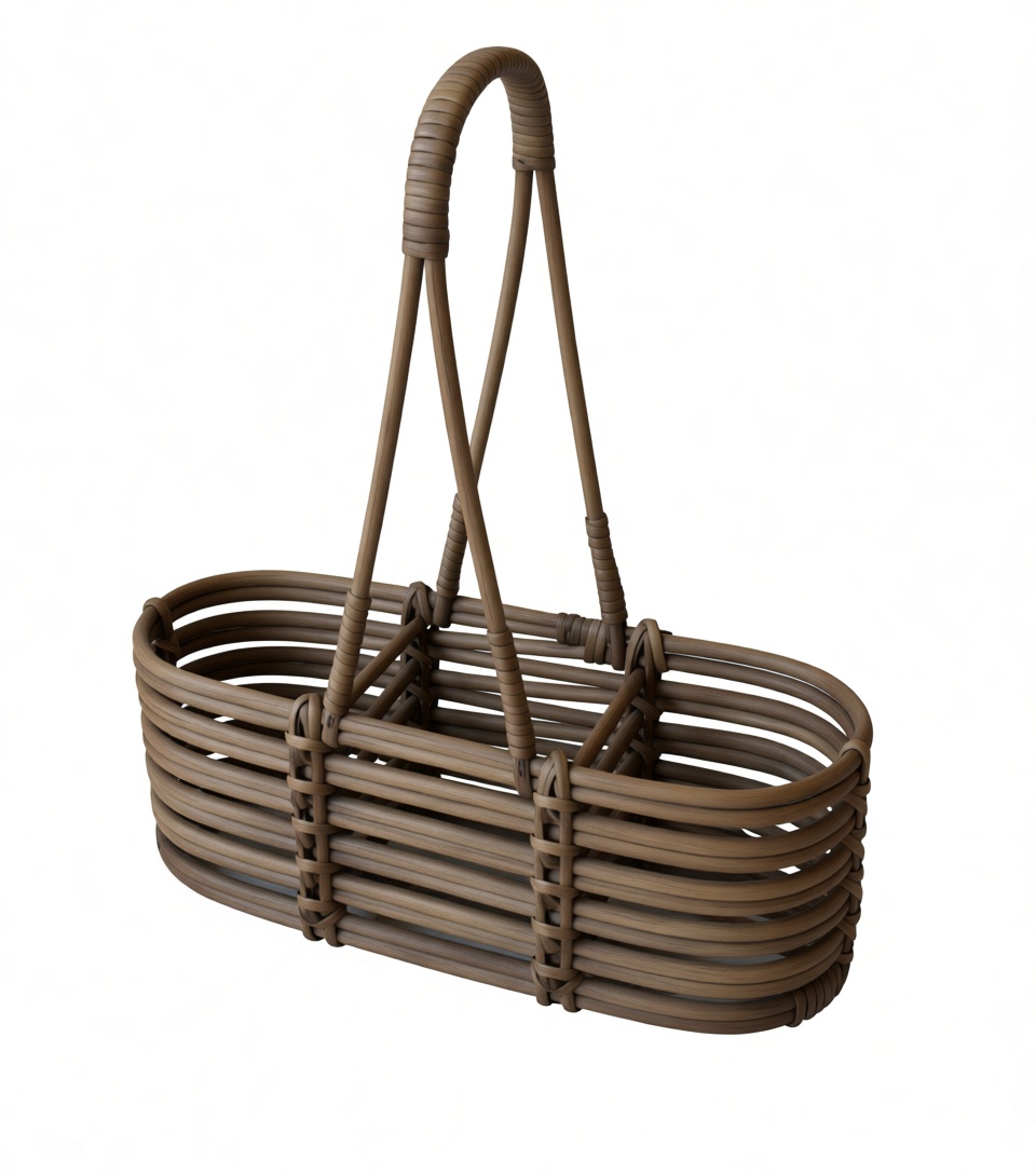 Wicker Style Basket Model free 3D printable STL