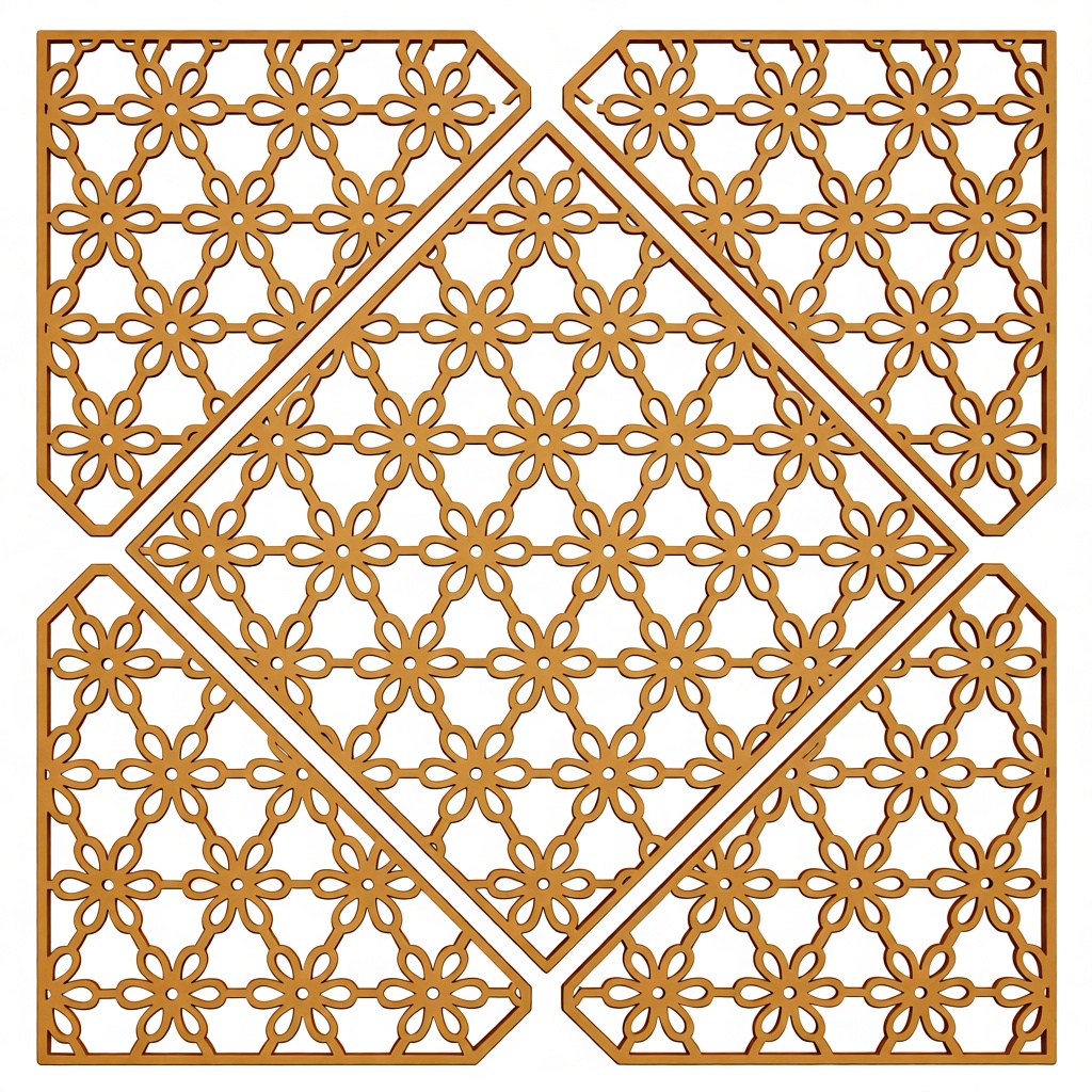 Floral Pattern Coaster Set free 3D printable STL