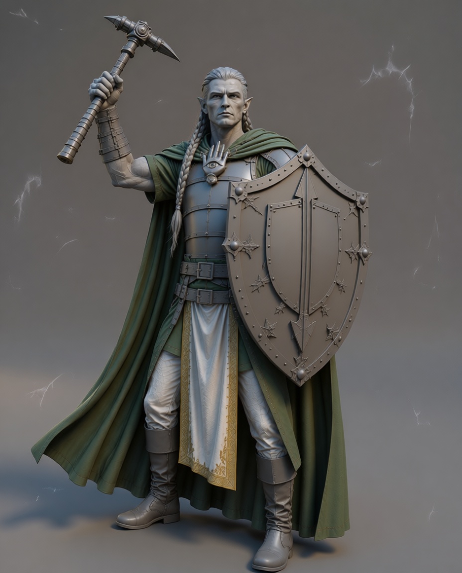 High Elf Warrior Figurine free 3D printable STL