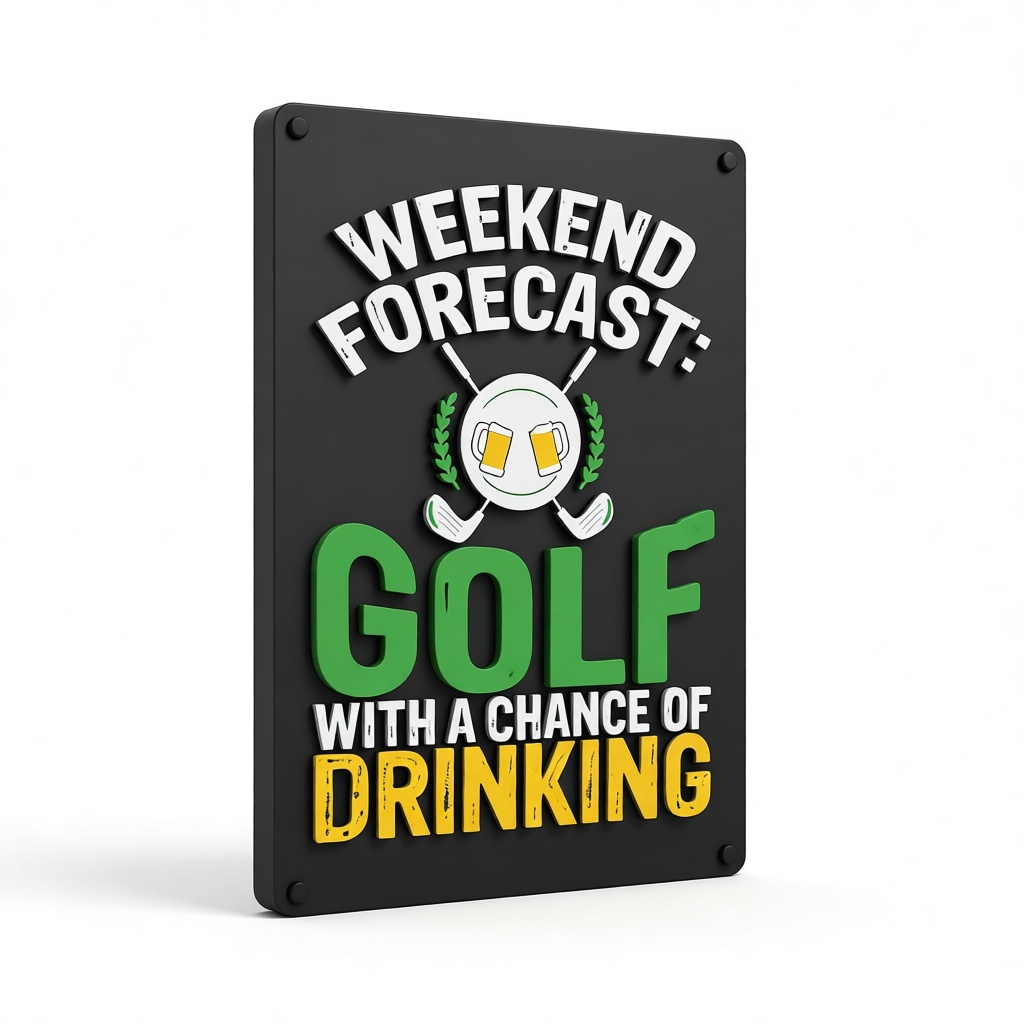 Golf Drinking Sign free 3D printable STL