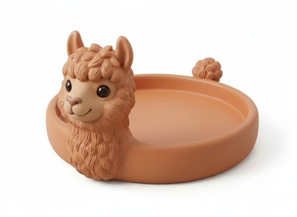 Alpaca Trinket Dish free 3D printable STL
