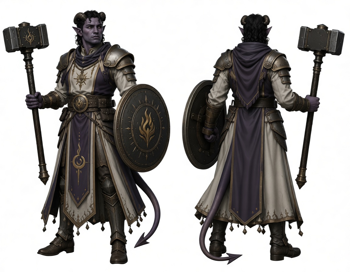 Tiefling Paladin Figurine free 3D printable STL