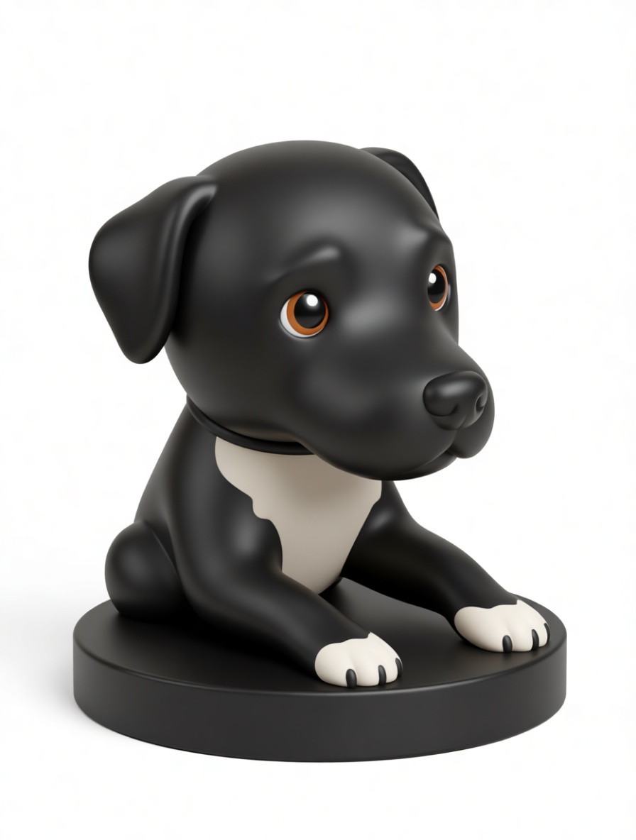 Black Labrador Figurine free 3D printable STL