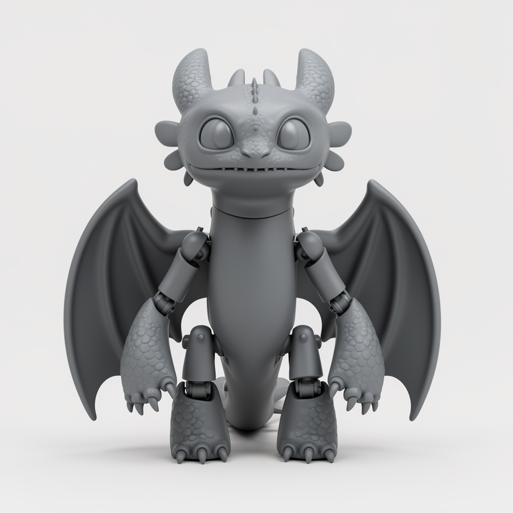 Toothless Dragon Figurine free 3D printable STL