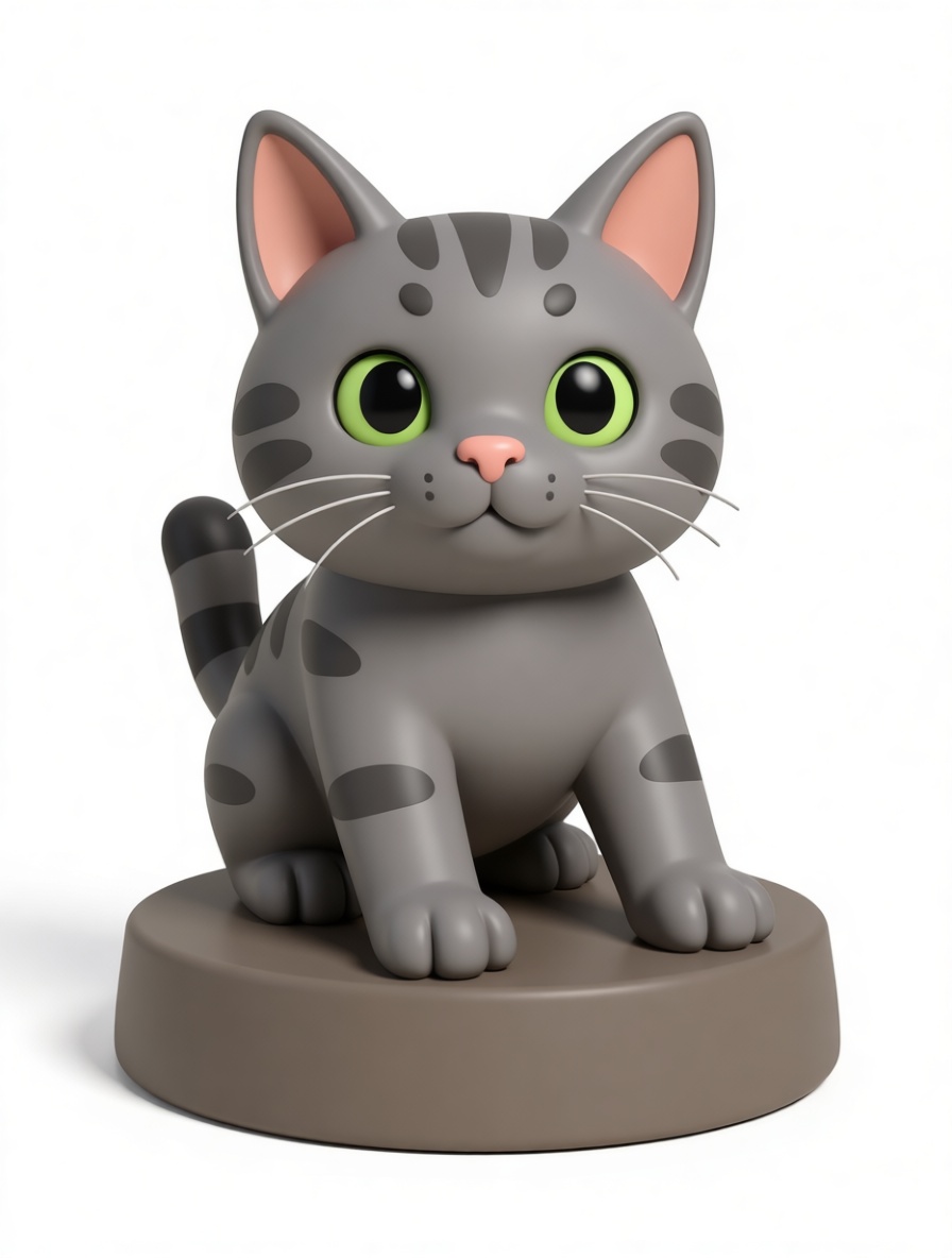 Tabby Cat Figurine free 3D printable STL