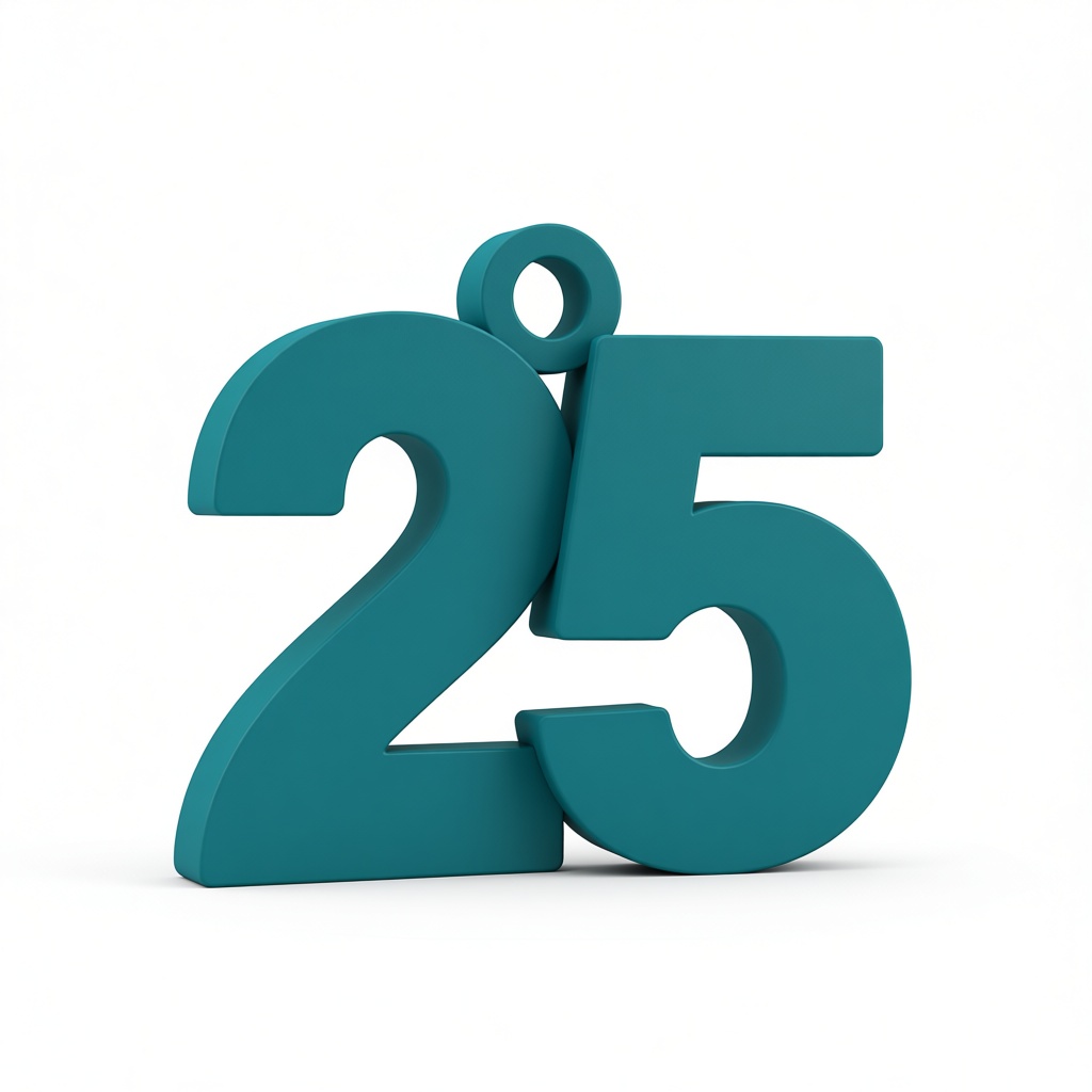 25 Degree Symbol Model free 3D printable STL