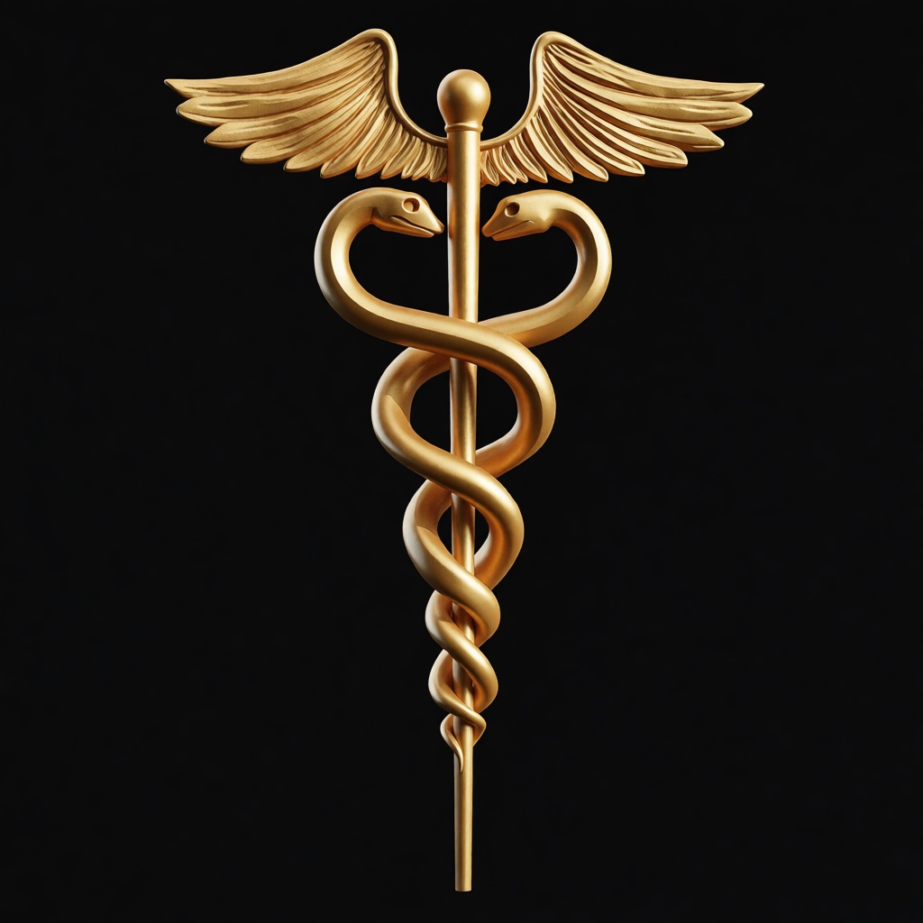 Caduceus Staff Sculpture free 3D printable STL