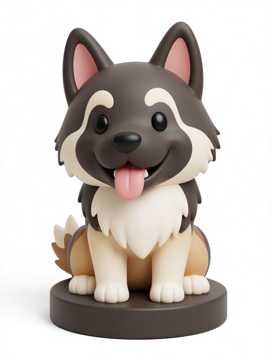Alaskan Malamute Figurine free 3D printable STL