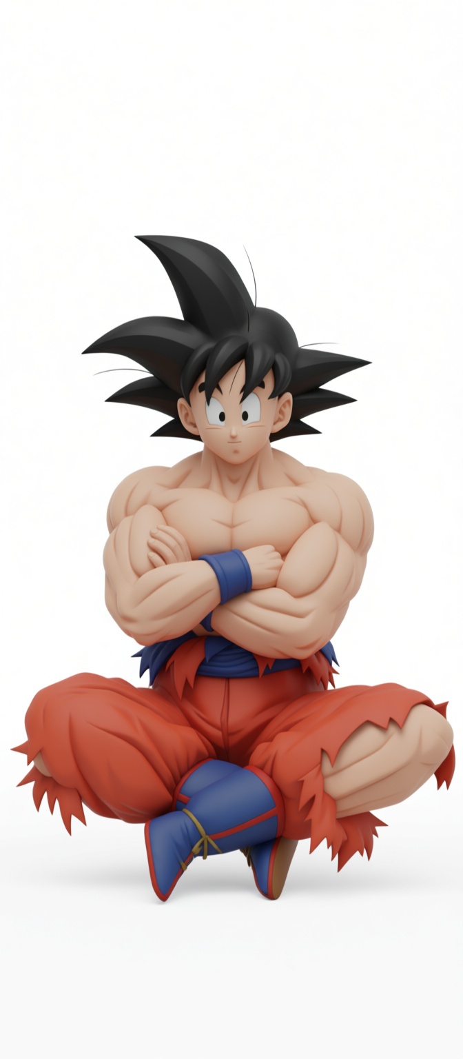 Goku Sitting Figurine free 3D printable STL