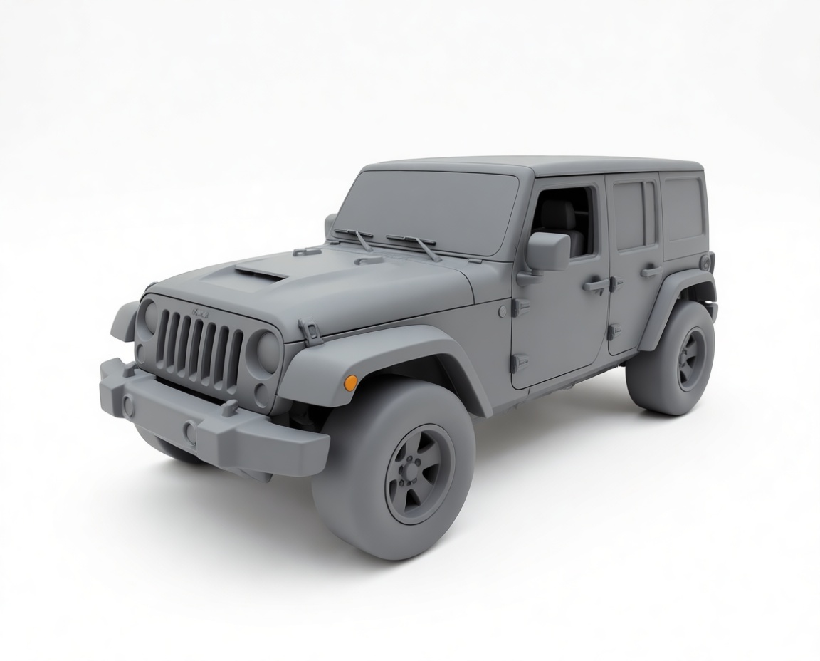 Jeep Wrangler SUV Model free 3D printable STL