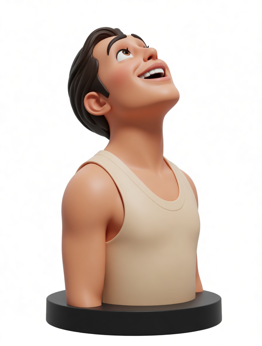 Happy Young Man Bust free 3D printable STL