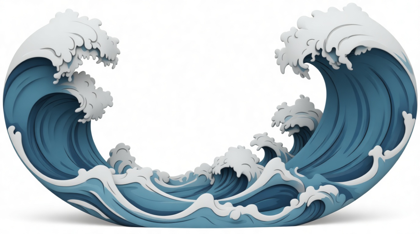 Ocean Waves Sculpture free 3D printable STL