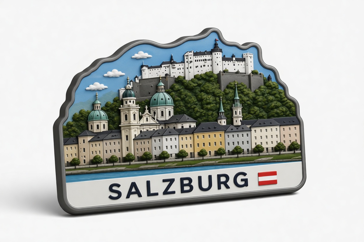 Salzburg Cityscape Magnet free 3D printable STL