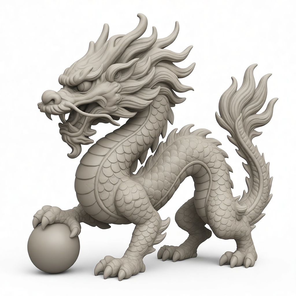 Chinese Dragon Figurine free 3D printable STL