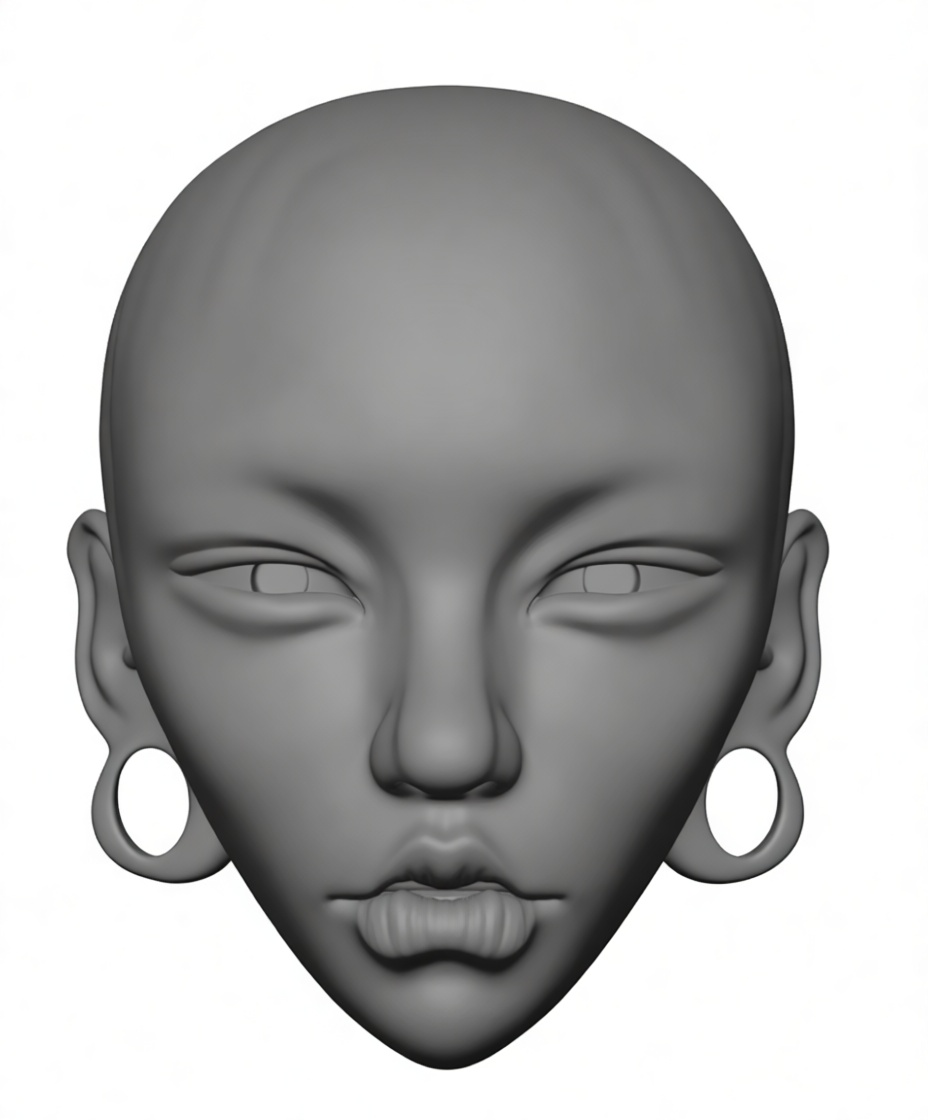 Bald Female Head Bust free 3D printable STL