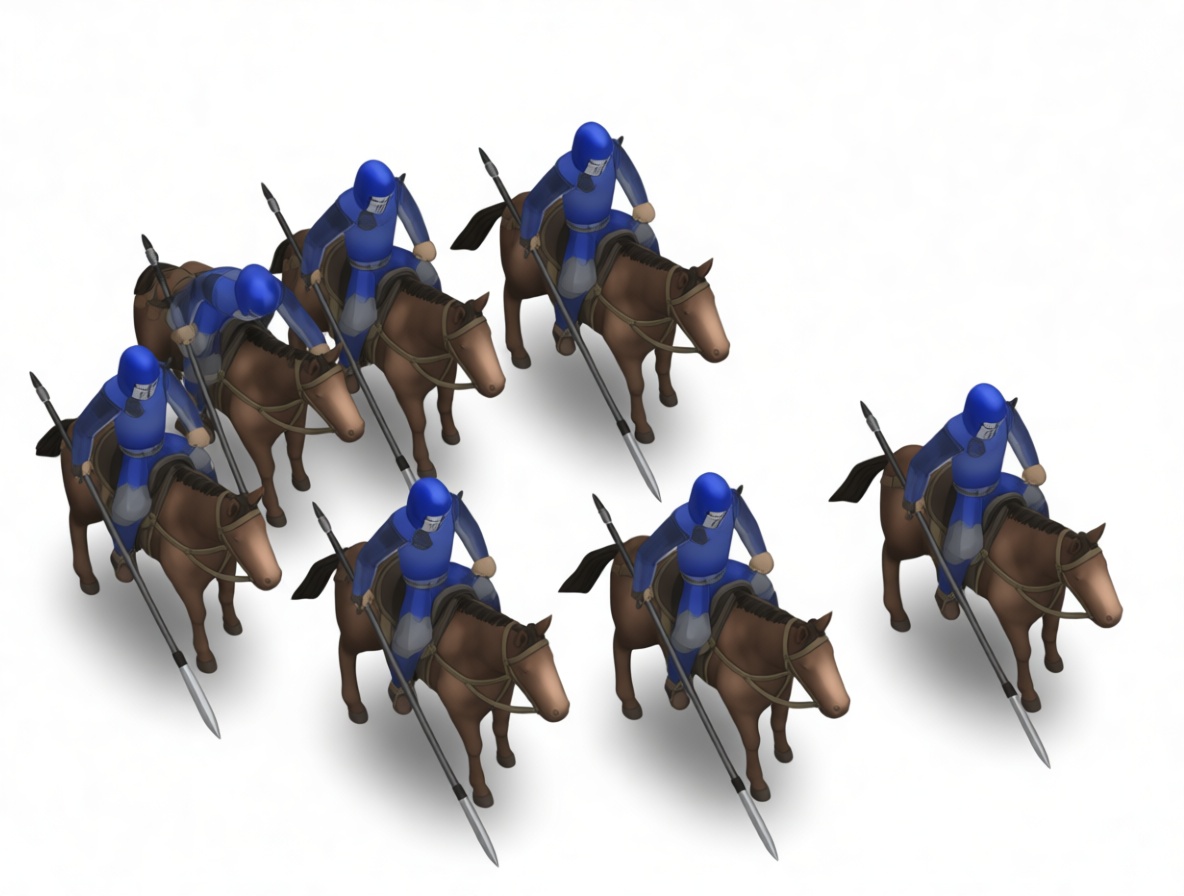Medieval Lancer Cavalry Miniatures free 3D printable STL