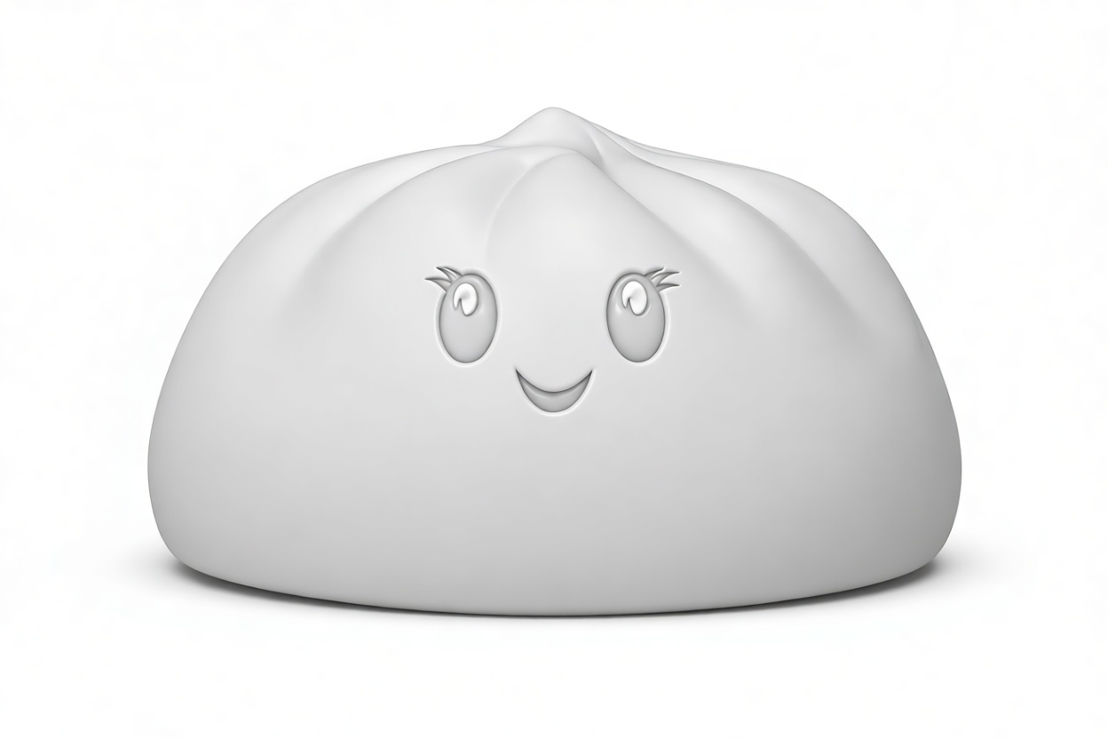 Smiling Bao Bun Figurine free 3D printable STL
