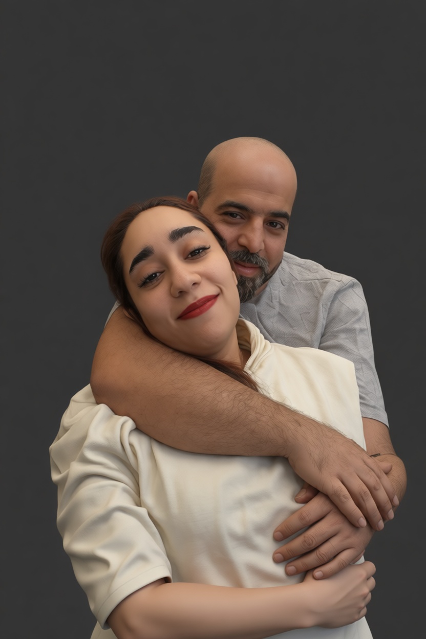 Couple Embrace Figurine free 3D printable STL