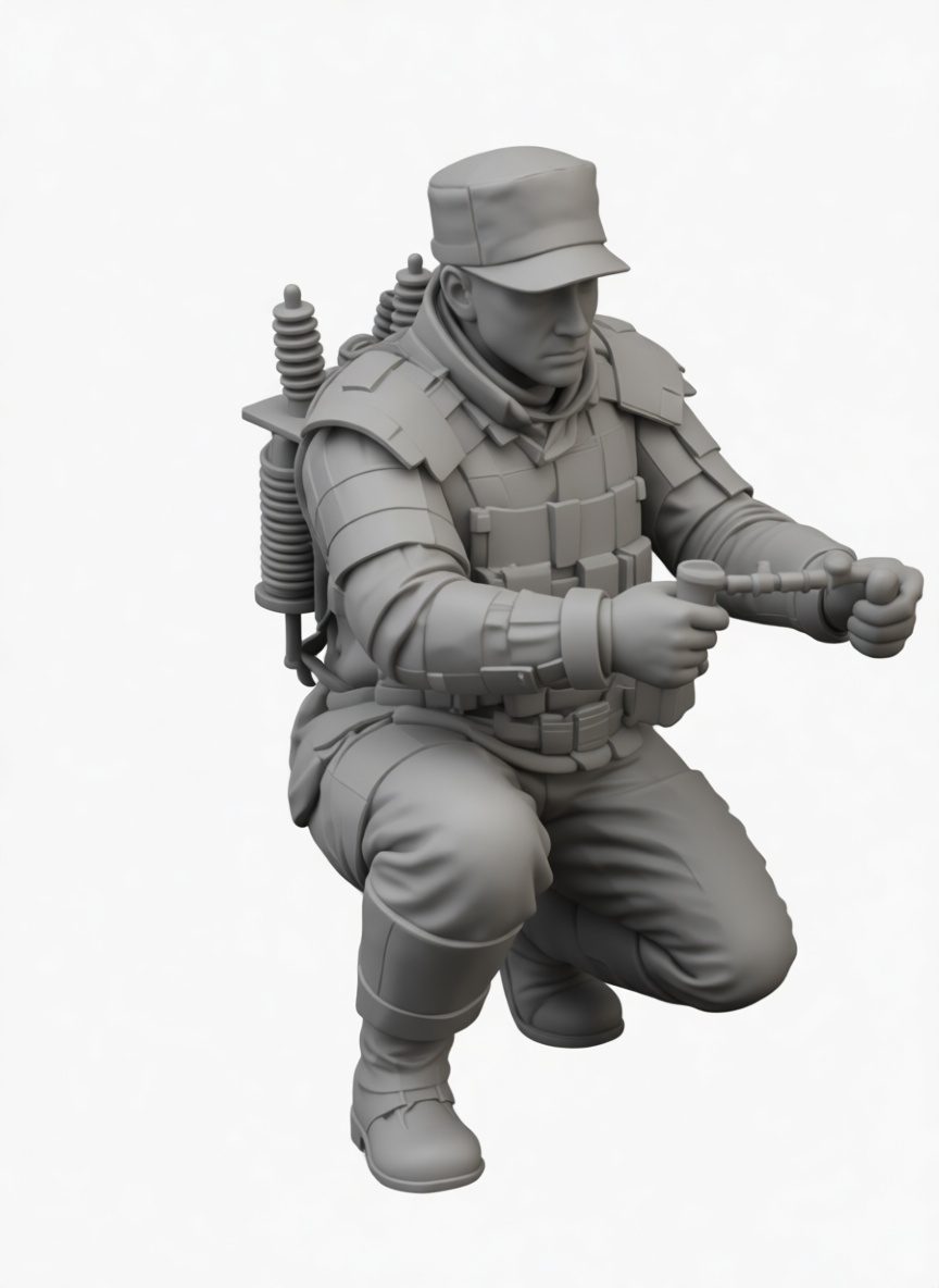 Modern Soldier Figurine free 3D printable STL