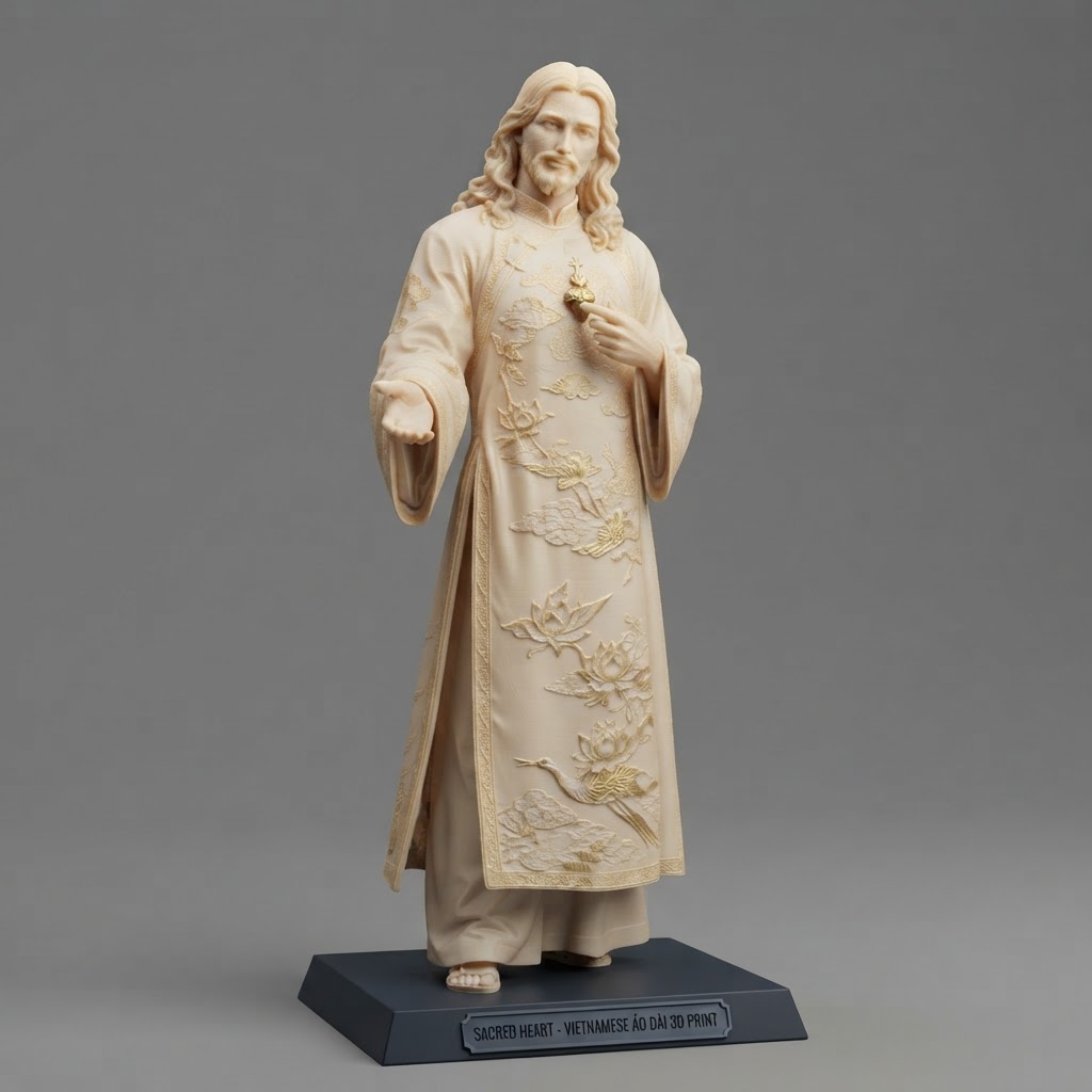 Sacred Heart Jesus Statue free 3D printable STL