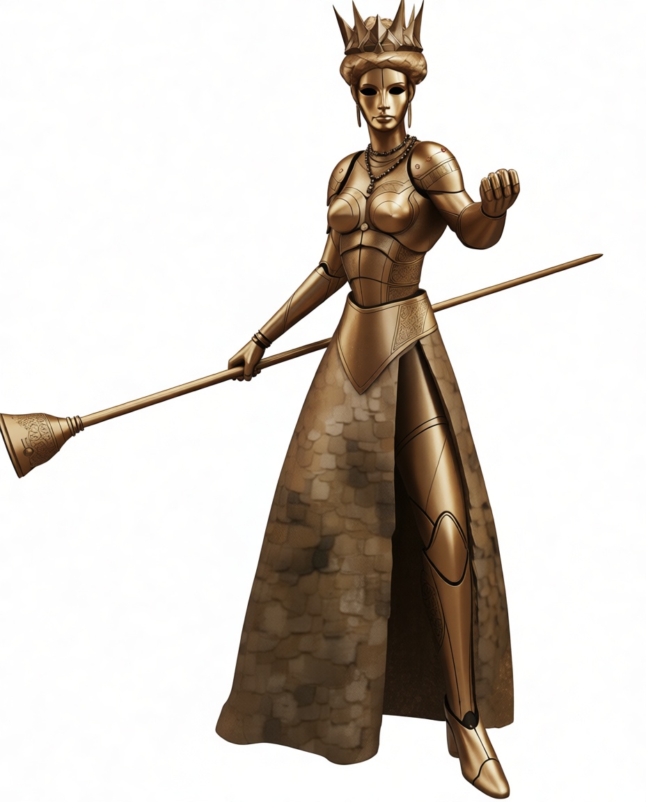 Armored Queen Figurine free 3D printable STL